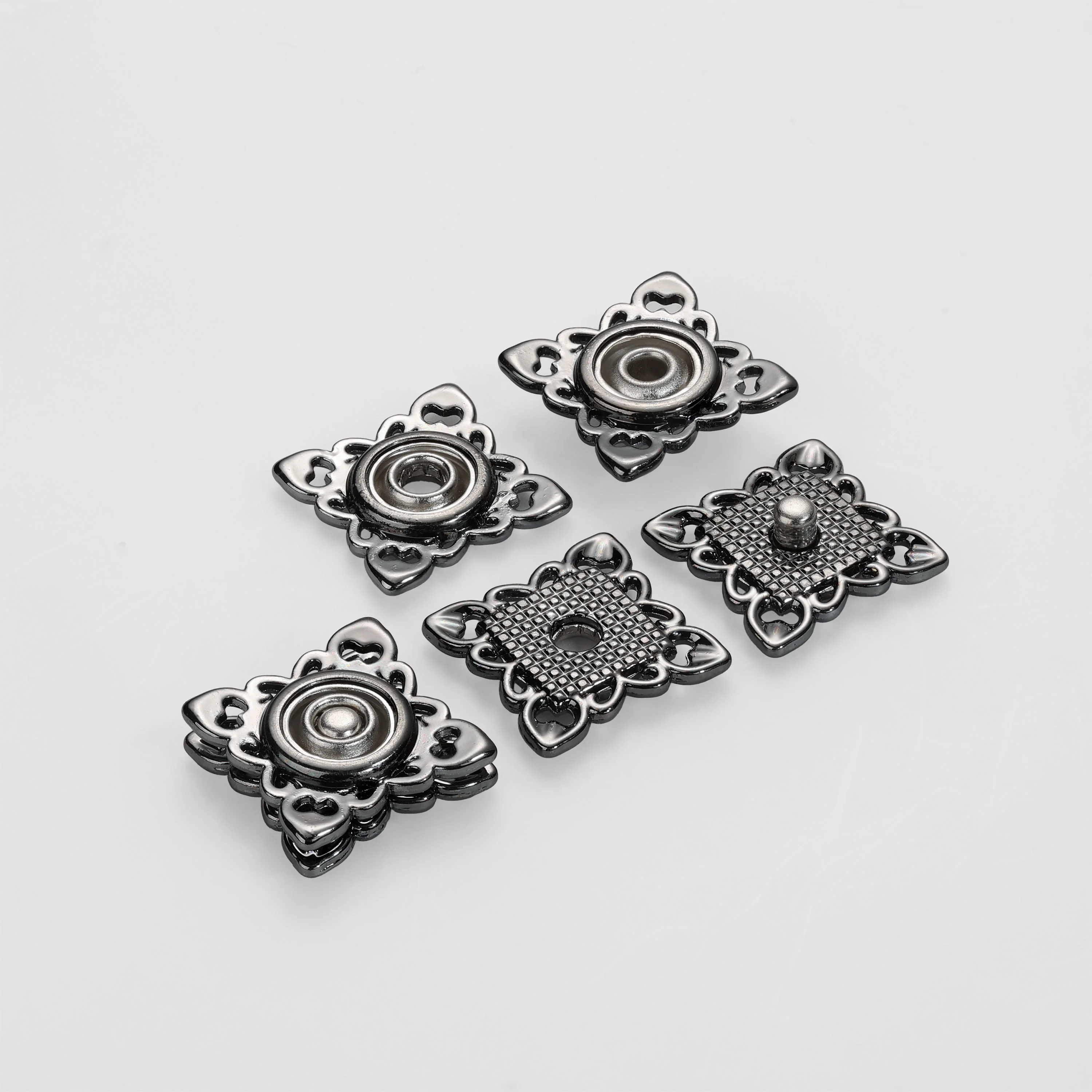 21MM Chinese Knot-Shaped Alloy Snap Button